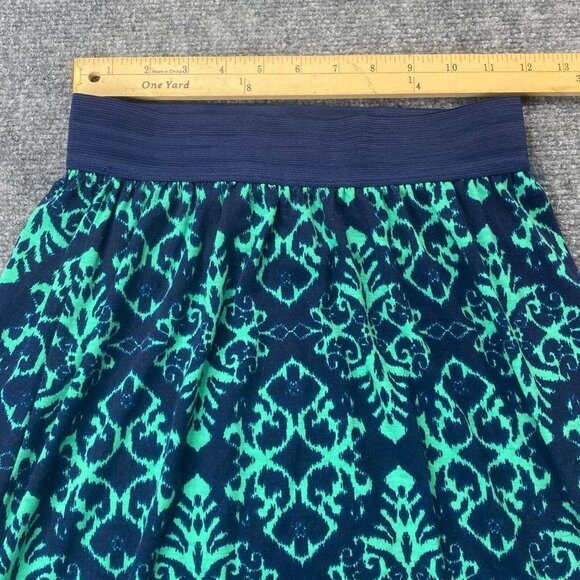Joe B by Joe‎ Benbasset Skirt Womens Small Maxi Green Blue Pull On Geometric - Picture 5 of 10